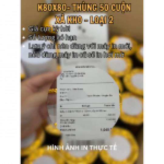 THÙNG Giấy in Bill  K80X80 in mờ  Giấy in hóa đơn, in đơn livestream, giấy in nhiệt