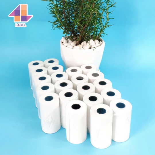 Giấy In Nhiệt 4B Label K80mm x 45mm In Rõ Nét Có Màng Bọc Vàng Chóng Nước Và Ánh Sáng Đảm Bảo Chất Lượng Giấy