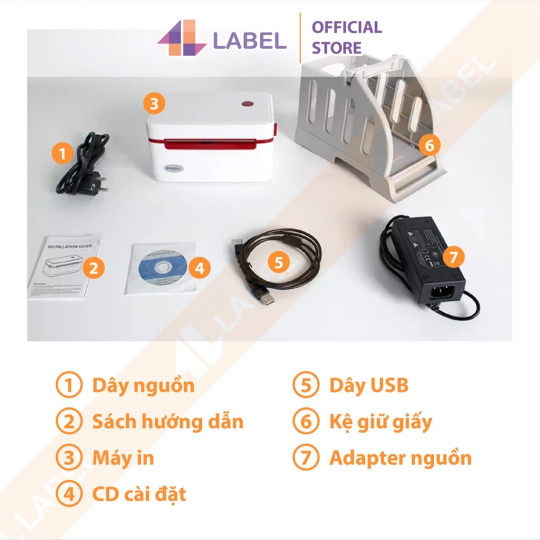 Máy in nhiệt điện thoại A6, Máy in nhiệt ZY909 Printer in đơn hàng nhanh chóng không cần mực, in decal, tem vận chuyển