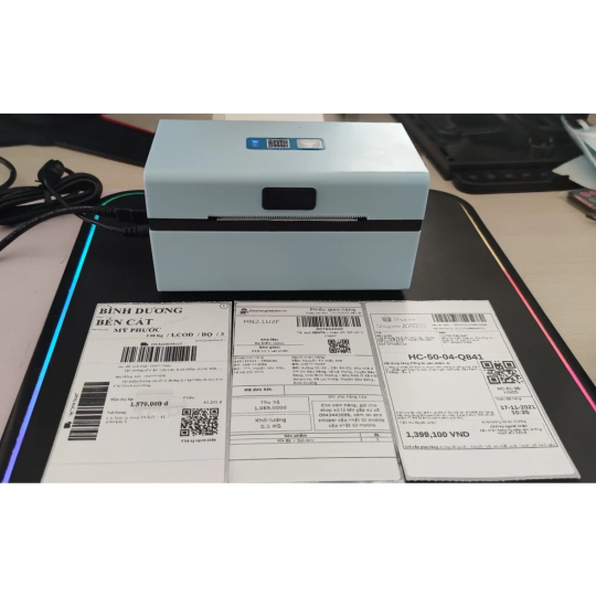 Giấy in nhiệt A7 70x100 dạng cuộn 30m, tem nhiệt 4B Label chuyên dùng in đơn hàng TMDT, siêu tiết kiệm