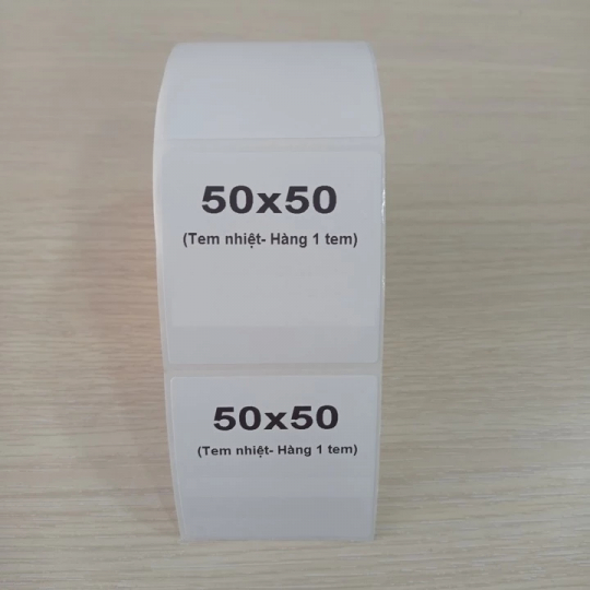 Giấy in nhiệt GHTK 50x50, cuộn 25m gần 500 tem nhiệt cho GHTK