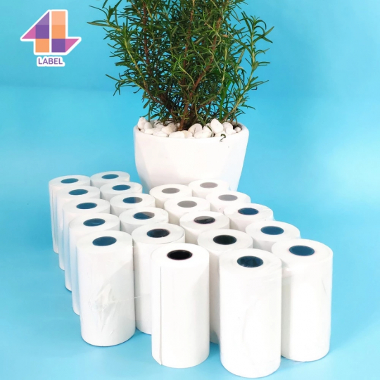 Giấy In Nhiệt 4B Label K80mm x 45mm In Rõ Nét Có Màng Bọc Vàng Chóng Nước Và Ánh Sáng Đảm Bảo Chất Lượng Giấy