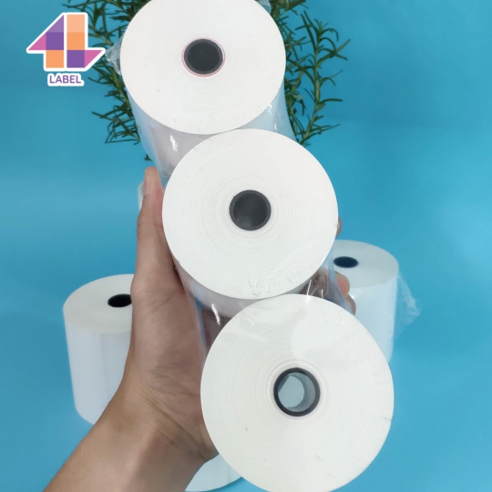 Giấy in bill 4B Label K80x80, Giấy in nhiệt, in hóa đơn bán hàng, in hóa đơn siêu thị, in đơn livestream lâu phai giá rẻ