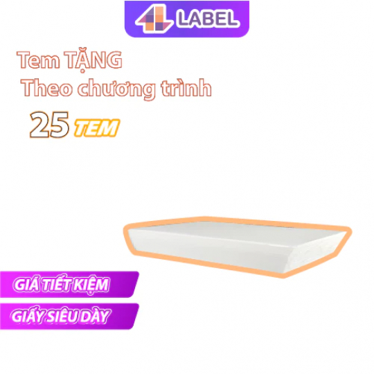 Xấp 25 Tem in nhiệt A6 100x150, A7 76mm x 130mm, A7 75mm x 150mm, 75x100, 76x130