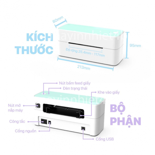 Máy in nhiệt Bluetooth A6, A7 TP-150BT, in đơn hàng qua điện thoại, máy in nhiệt cao cấp, chất lượng cao