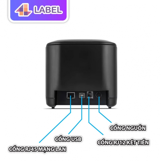 Máy in bill qua điện thoại K80 USB/LAN,in giấy in bill có keo, đơn livestream TPOS,chotdon, Sapo, KiotViet, Sổ bán hàng